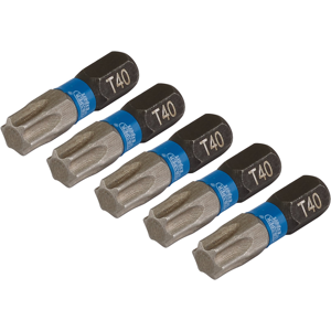 Draper T40X25MM IMPACT S/D BIT 5PK 05497 TX-STARÂ Impact Screwdriver Bits, 1/4" Draper T40X25MM IMPACT S/D BIT 5PK 05497 TX-STARÂ Impact Screwdriver Bits, 1/4"