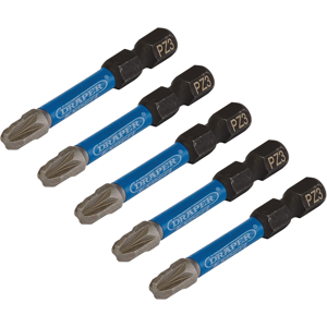 Draper PZ3X50MM IMPACT S/D BIT 5PK 05648 PZ-Type Impact Screwdriver Bits, 1/4" H Draper PZ3X50MM IMPACT S/D BIT 5PK 05648 PZ-Type Impact Screwdriver Bits, 1/4" H