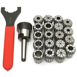 GreenZech MT2 ER32 M10 Collet Chuck Milling Tool Holder with 19Pcs ER32 Spring Collets Set GreenZech MT2 ER32 M10 Collet Chuck Milling Tool Holder with 19Pcs ER32 Spring Collets Set