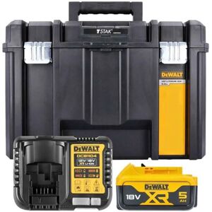 Dewalt DCB1104P1T DCB184 5.0ah 18v XR Lithium Battery + DCB1104 Charger Tstak Dewalt DCB1104P1T DCB184 5.0ah 18v XR Lithium Battery + DCB1104 Charger Tstak