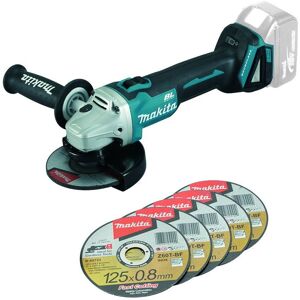 Makita DGA504Z 18v Cordless Brushless 125mm Angle Grinder Lithium Bare + 5 Discs Makita DGA504Z 18v Cordless Brushless 125mm Angle Grinder Lithium Bare + 5 Discs