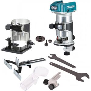 Makita DRT50Z 18V Cordless Brushless Laminate Router Trimmer + Bevel Base +Guide Makita DRT50Z 18V Cordless Brushless Laminate Router Trimmer + Bevel Base +Guide