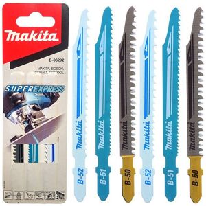Makita B-06292 Piece Jigsaw Blades Super Express Long Life Blades Wood Metal 6PC Makita B-06292 Piece Jigsaw Blades Super Express Long Life Blades Wood Metal 6PC