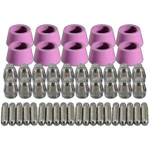 Unbranded 50pcs Plasma Cutter Torch Consumables Electrode Nozzles Cups Kit for -60 Sg-55 W Unbranded 50pcs Plasma Cutter Torch Consumables Electrode Nozzles Cups Kit for -60 Sg-55 W