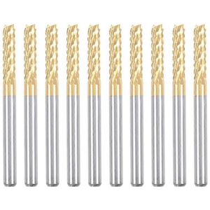 Unbranded 10PCS Titanium Coat Carbide End Mill Engraving Milling Cutter CNC Router Bits fo Unbranded 10PCS Titanium Coat Carbide End Mill Engraving Milling Cutter CNC Router Bits fo