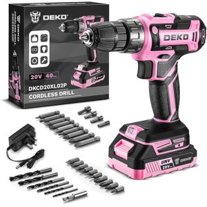 Unbranded (Pink) Pink Cordless Drill 20V Electric Power Drill Set Tool for Women Drills Co Unbranded (Pink) Pink Cordless Drill 20V Electric Power Drill Set Tool for Women Drills Co