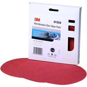3M Stikit Red Abrasive PSA Disc 01254 6 in P180 Pack of 25 Discs for Auto Sa 3M Stikit Red Abrasive PSA Disc 01254 6 in P180 Pack of 25 Discs for Auto Sa