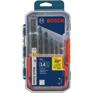 Bosch BL14 14-Piece Assorted Set Three-Flat Shank Black Oxide Drill Bits for App Bosch BL14 14-Piece Assorted Set Three-Flat Shank Black Oxide Drill Bits for App