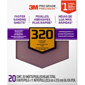 3M 26320cp-P-G 9"""" X 11"""" 320 Grit Professional Grade Sandpaper 3M 26320cp-P-G 9"""" X 11"""" 320 Grit Professional Grade Sandpaper