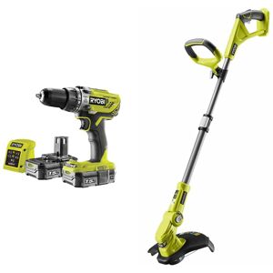 Ryobi R18PD3-215GZ 18 V ONE+ Cordless Combi Drill Starter Kit (2 x 1.5 Ah) & OLT Ryobi R18PD3-215GZ 18 V ONE+ Cordless Combi Drill Starter Kit (2 x 1.5 Ah) & OLT