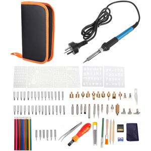 GreenZech (UK Plug) 101Pcs Electric Solder Iron Kit DIY Wood Burning Pen Carft Tool Pyrogr GreenZech (UK Plug) 101Pcs Electric Solder Iron Kit DIY Wood Burning Pen Carft Tool Pyrogr
