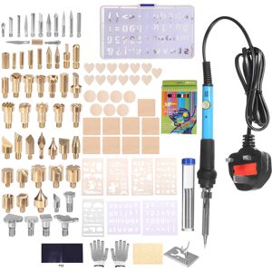 GreenZech (UK Plug) 128Pcs 60W Electric Soldering Iron Kit Engraving Pen Wood Burning Pyro GreenZech (UK Plug) 128Pcs 60W Electric Soldering Iron Kit Engraving Pen Wood Burning Pyro