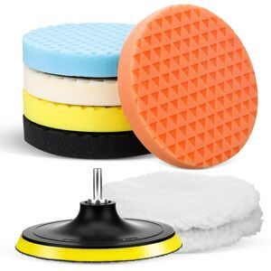 GreenZech 8Pcs 6 Inch Car Polishing Pad Kit M14 Buffing Pads with Wool Bonnet Pads for Car GreenZech 8Pcs 6 Inch Car Polishing Pad Kit M14 Buffing Pads with Wool Bonnet Pads for Car