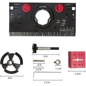 GreenZech (Black) 35mm Concealed Hinge Jig Drill Guide for Accurate Woodworking - Easy DIY GreenZech (Black) 35mm Concealed Hinge Jig Drill Guide for Accurate Woodworking - Easy DIY