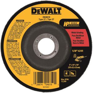 DeWalt DW4619 5"""" x 1/4"""" x 7/8"""" General Purpose Metal Grinding Wheel DeWalt DW4619 5"""" x 1/4"""" x 7/8"""" General Purpose Metal Grinding Wheel
