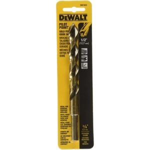 DEWALT DW1932 1/2-Inch Gold Ferrous Oxide Pilot Point Twist Drill Bit DEWALT DW1932 1/2-Inch Gold Ferrous Oxide Pilot Point Twist Drill Bit