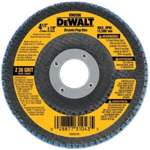 DEWALT DW8311 4-1/2-Inch by 5/8-Inch-11 36 Grit Zirconia Angle Grinder Flap Disc DEWALT DW8311 4-1/2-Inch by 5/8-Inch-11 36 Grit Zirconia Angle Grinder Flap Disc