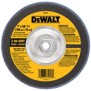 DEWALT DW8329 7-Inch by 5/8-Inch-11 60 Grit Zirconia Angle Grinder Flap Disc DEWALT DW8329 7-Inch by 5/8-Inch-11 60 Grit Zirconia Angle Grinder Flap Disc