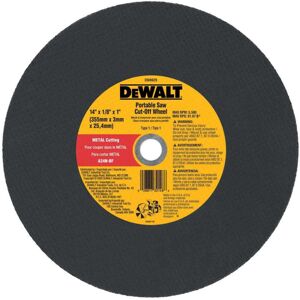 DEWALT DW8020 Metal Port Saw Cut-Off Wheel 14-Inch X 1/8-Inch X 1-Inch DEWALT DW8020 Metal Port Saw Cut-Off Wheel 14-Inch X 1/8-Inch X 1-Inch