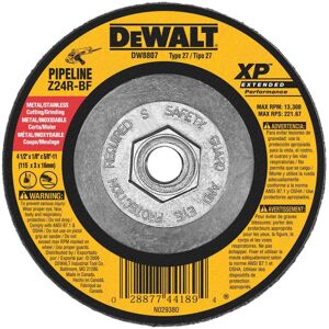 Dewalt 4-1/2 In. X 1/8 In. X 5/8 In. To 11 Xp Grinding Wheel Dewalt 4-1/2 In. X 1/8 In. X 5/8 In. To 11 Xp Grinding Wheel