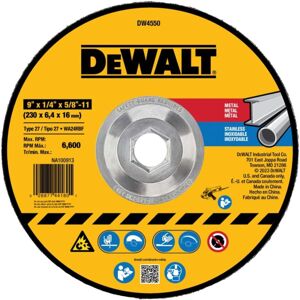 DEWALT DW4550 9-Inch by 1/4-Inch by 5/8-Inch-11 High Performance Fast Metal Grin DEWALT DW4550 9-Inch by 1/4-Inch by 5/8-Inch-11 High Performance Fast Metal Grin