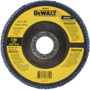 DEWALT DW8353 4-1/2-Inch by 7/8-Inch 80G Type 27 Flap Disc DEWALT DW8353 4-1/2-Inch by 7/8-Inch 80G Type 27 Flap Disc