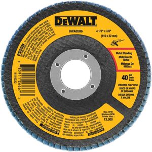 DEWALT DWA8206 40 Grit Zirconia T27 Flap 4-1/2-Inch X 7/8-Inch DEWALT DWA8206 40 Grit Zirconia T27 Flap 4-1/2-Inch X 7/8-Inch