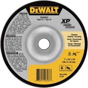 DEWALT DWA8924 Extended Performance Pipeline Grinding 7-Inch x 1/8-Inch x 7/8-In DEWALT DWA8924 Extended Performance Pipeline Grinding 7-Inch x 1/8-Inch x 7/8-In