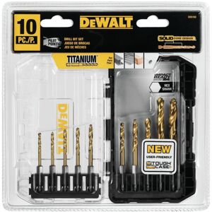 DEWALT Titanium Nitride Coated Drill Bit Set 10-Piece Impact Ready (DD5160) DEWALT Titanium Nitride Coated Drill Bit Set 10-Piece Impact Ready (DD5160)