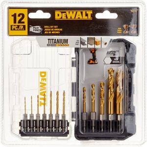 DEWALT Drill Bit Set Titanium Impact Ready Ideal for Metal Wood and Plastic DEWALT Drill Bit Set Titanium Impact Ready Ideal for Metal Wood and Plastic