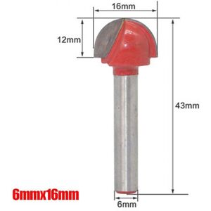 Unbranded (6mmx16mm) Milling Cutter Core Box Router Bit Round Bottom Round Head Woodworkin Unbranded (6mmx16mm) Milling Cutter Core Box Router Bit Round Bottom Round Head Woodworkin