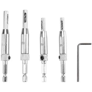 Unbranded Center Drill Bit Set 5 PCS Self Centering Hinge Core Drill Bit Set for Woodworki Unbranded Center Drill Bit Set 5 PCS Self Centering Hinge Core Drill Bit Set for Woodworki