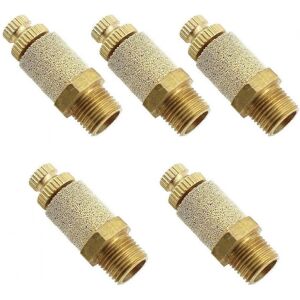 Unbranded High quality brand new 5Pcs Solenoid valve copper muffler Pneumatic Muffler Unbranded High quality brand new 5Pcs Solenoid valve copper muffler Pneumatic Muffler