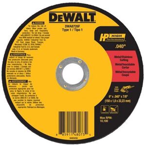 DEWALT DWA8726F T1 HP Fast Cut-Off Wheel 6"""" x 0.040"""" x 7/8"""" DEWALT DWA8726F T1 HP Fast Cut-Off Wheel 6"""" x 0.040"""" x 7/8""""