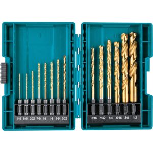 Makita B-65399 Impact Gold 14 Pc. Titanium Drill Bit Set 1/4 In. Hex Shank Makita B-65399 Impact Gold 14 Pc. Titanium Drill Bit Set 1/4 In. Hex Shank
