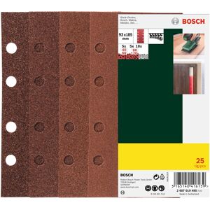 Bosch 25-Piece Sanding Sheet Set (Different Materials, Grit Size 40/60/80/120, 8 Holes Bosch 25-Piece Sanding Sheet Set (Different Materials, Grit Size 40/60/80/120, 8 Holes