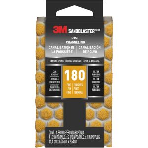 3M Sandblaster Ultra Flexible Sanding Sponge Gold 4.5 in. x 2.5 in. x 1 in. 1 3M Sandblaster Ultra Flexible Sanding Sponge Gold 4.5 in. x 2.5 in. x 1 in. 1