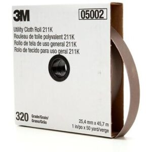 3M 211K Abrasive Roll Light and Flexible Cloth Backing Aluminum Oxide Roll 1" 3M 211K Abrasive Roll Light and Flexible Cloth Backing Aluminum Oxide Roll 1"