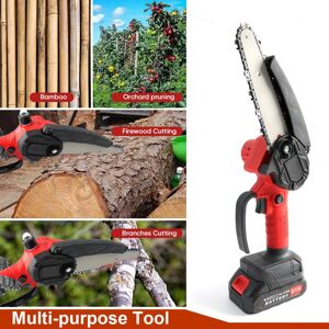 Unbranded 2 Batteries 4+6 4000W Mini Cordless Chainsaw Electric One-Hand Saw Wood Cutter Unbranded 2 Batteries 4+6 4000W Mini Cordless Chainsaw Electric One-Hand Saw Wood Cutter
