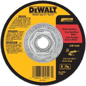 DEWALT Grinding Wheel General Purpose for Metal 4-1/2-Inch x 1/4-Inch x 5/8-In DEWALT Grinding Wheel General Purpose for Metal 4-1/2-Inch x 1/4-Inch x 5/8-In