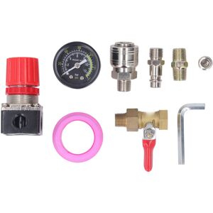Unbranded Air Compressor Regulator Kit with Gauge 4 Way Unbranded Air Compressor Regulator Kit with Gauge 4 Way
