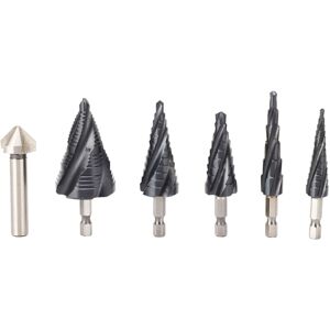 Unbranded Step Drill Bit Set 4 Flute 1/4 Inch Shank M35 Unbranded Step Drill Bit Set 4 Flute 1/4 Inch Shank M35