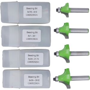 Unbranded 4 Pcs Roundover Router Bit 8mm Shank 5/8in 3/4in Unbranded 4 Pcs Roundover Router Bit 8mm Shank 5/8in 3/4in