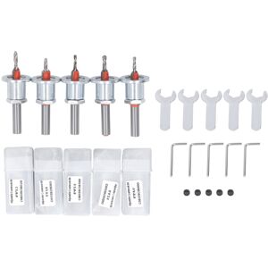 Unbranded 5Pcs Countersink Drill Bit Set Adjustable Unbranded 5Pcs Countersink Drill Bit Set Adjustable