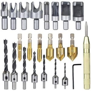 Unbranded 23PCS Hole Drilling Bit Set Stainless Steel Brass Unbranded 23PCS Hole Drilling Bit Set Stainless Steel Brass