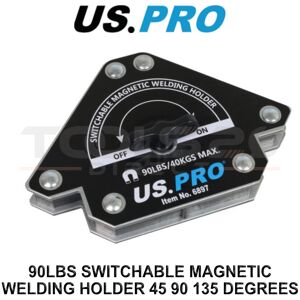 US PRO 90LBS Switchable Magnetic Welding Holder 45 90 135 Degrees 6897 US PRO 90LBS Switchable Magnetic Welding Holder 45 90 135 Degrees 6897