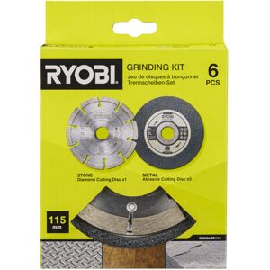 Ryobi RAK6AGD115 115mm Angle Grinder Accessory Set (6 Piece) Ryobi RAK6AGD115 115mm Angle Grinder Accessory Set (6 Piece)