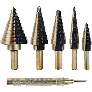 Unbranded For 5pcs Step Drill Bits For Metal Wood Plastic 50 Sizes Unbranded For 5pcs Step Drill Bits For Metal Wood Plastic 50 Sizes