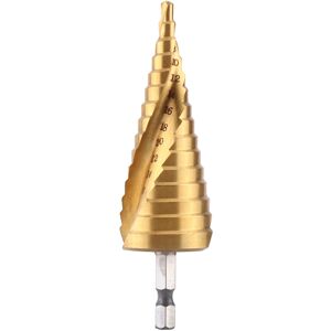 Unbranded 1pc High Speed Steel Titanium Coated Step Drill Unbranded 1pc High Speed Steel Titanium Coated Step Drill