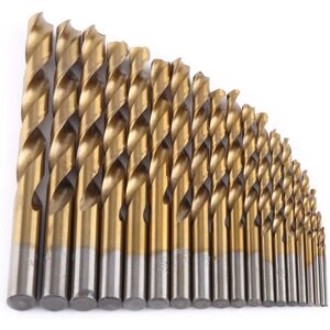Unbranded 19pcs High Speed Steel Titanium Coated Twist Drill Unbranded 19pcs High Speed Steel Titanium Coated Twist Drill